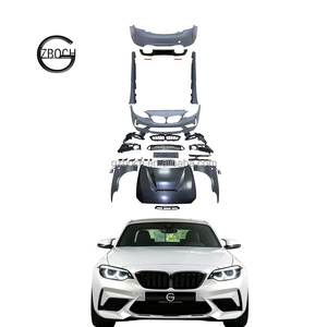 Kits de Carrocería F22 F23 M2 para <span class=keywords><strong>BMW</strong></span> Serie 2 2014-2021, Actualización a Kit de Carrocería F87 M2C, Parachoques, Capó de Motor CS, Guardabarros Delanteros, Faldones Laterales - Product Image 1