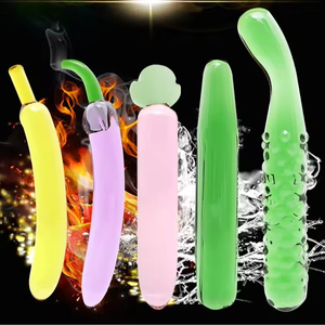 Tapón Anal Transparente de Cristal en Forma de Pene, Palo de Masaje, Dildo para Masturbación Femenina, Impermeable y Ecológico - Product Image 1