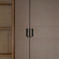 Meuble de présentation en contreplaqué sur mesure avec charnières, crédence, robinet d'évier, design moderne, usage résidentiel et commercial, glissière de tiroir