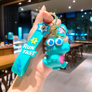 2026 New Creative Kids Pendant Gifts Cartoon Cute Silicone <b>Rubber</b> Dinosaur 3d Keychain - Product Image 5