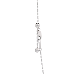 Minimalist Adjustable Textured Cylindrical White Pt950 Fine Beaded <b>Chain</b> Necklace Unisex Platinum Jewelry Gift 4.9g Everyday - Product Image 5