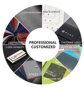 A5หนัง PU ปกธนาคารอำนาจโน๊ตบุ๊คไร้สายชาร์จไดอารี่โลโก้ที่กำหนดเอง Power Bank โน๊ตบุ๊คที่มี USB ไฟ LED โลโก้และ - Product Image 6