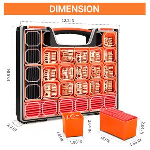 Terminales de cobre K-LUACY, 120 piezas, caja de 10 pulgadas, conectores de terminales de cableado prensados en frío para instalación de cables eléctricos - Product Image 3