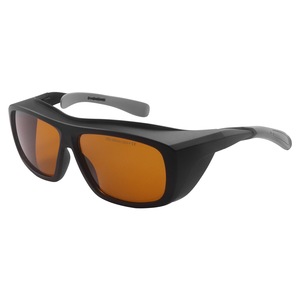 Gafas de seguridad para láser con montura negra, lentes de 2.0 mm, 70% de transmitancia de luz para protección contra la radiación, fabricadas en Shenzhen. - Product Image 1