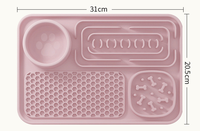Assiette Moderne en Silicone pour Animaux de Compagnie, Tapis à Lécher, Bol Anti-Glouton, Étanche, Antidérapant, Épaissi, Résistant aux Morsures et à l'Usure pour Chats