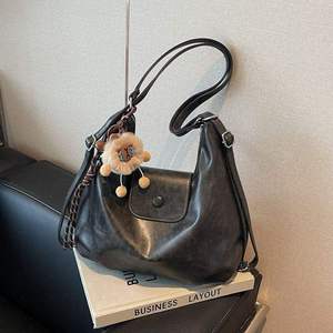 Bolso de Hombro de Cuero PU Suave de Gran Capacidad para Mujer, Bolso de Mano, Bolso Tipo Dumpling, Bolso de Hombro para Mujer - Product Image 1