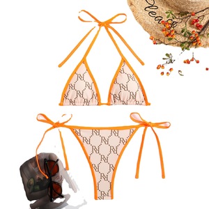 Custom Polka Dot Triangle Bikini Set Women Halter Two Piece Bathing Suits Private Label Swimwear Manufacturer - Product Image 4