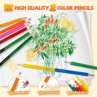 Kits d'art - Ensemble de 184 fournitures artistiques - Kit d'art de 184 pièces comprenant des crayons de couleur, des crayons gras, des pastels à l'huile, des peintures à l'aquarelle
