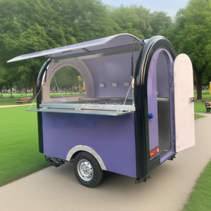Nouveau design de kiosque à crème glacée, chariot de vente, remorque de cuisine mobile rapide pour hot-dogs et tacos, camion de restauration avec fenêtre de service commerciale - Product Image 2