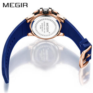 <span class=keywords><strong>MEGIR</strong></span> 2095 Montres à quartz pour hommes de marque supérieure, nouveau produit tendance, vente directe d'usine, <span class=keywords><strong>prix</strong></span> bas, bracelet en silicone - Product Image 3