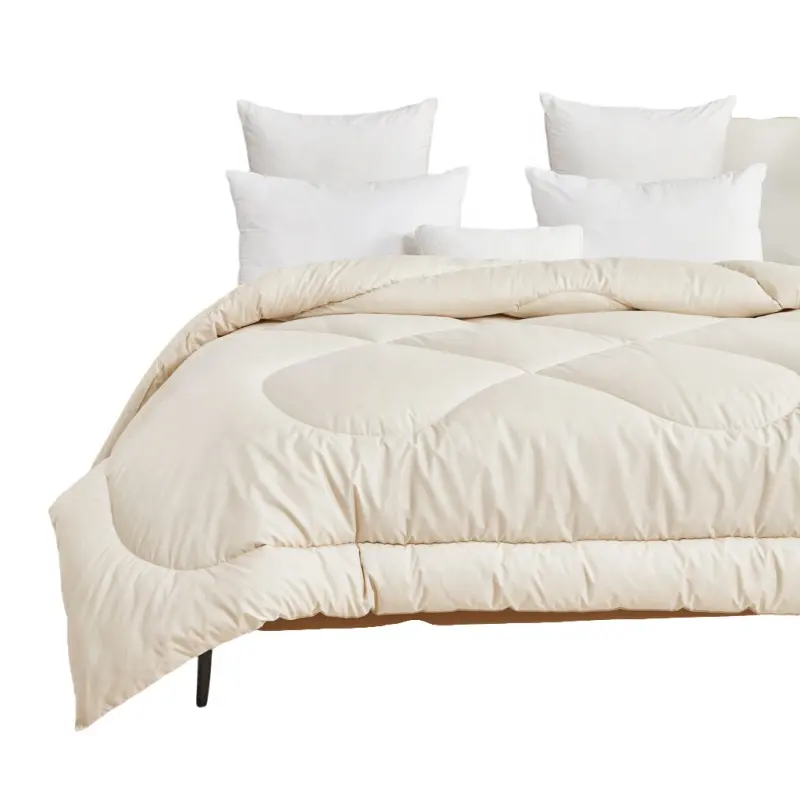 Colcha de fibra de poliéster barata para cama, edredom com enchimento macio e luxuoso, com inserção para edredom interno