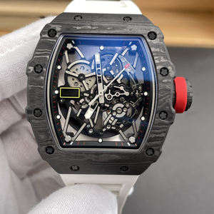 นาฬิกา RM 35-02 คาร์บอนไฟเบอร์สีดำสุดหรู – กลไกแบบโครงกระดูกพร้อมคริสตัลแซฟไฟร์และเข็มเรืองแสง นาฬิกาสำหรับผู้ชายสำหรับงานปาร์ตี้และกีฬา - Product Image 5