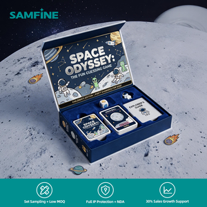 โลโก้แบบกำหนดเองสำหรับการพิมพ์บนกระดาษอาร์ต 320 กรัม เป็นมิตรกับสิ่งแวดล้อม ได้รับการรับรองมาตรฐาน FSC ลายปาร์ตี้สุดพิเศษแบบสองด้าน สำหรับครอบครัว บรรจุสองชิ้น - Product Image 1