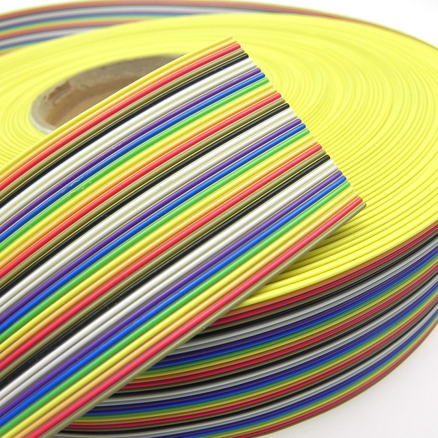OEM ODM 1.27mm Pitch 14 16 18 20 22 24 26 28 30 Pin Idc Flexible Flat Flex Ribbon Wires Cable