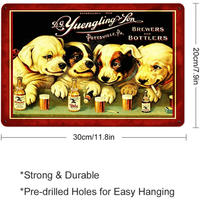 Panneau métallique rectangulaire personnalisé Yuengling & Son Ale and Beer Dogs, 8x12 pouces, décoration pour bar, café, restaurant, maison