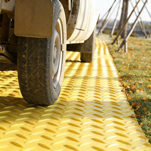 カスタムダイヤモンドパターン高密度拡張PEバッキングボードhdpe一時的なraod wayroadプラスチック地盤保護マット - Product Image 6