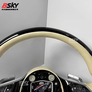 Volante de cuero genuino color <span class=keywords><strong>nogal</strong></span>, adecuado para Mercedes-Maybach W221 W223 - Product Image 5