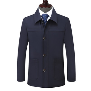 <strong>Jacket</strong> 2023 Autumn Button Middle Aged <strong>Polo</strong> Coat Men'<strong>s</strong> Business Casual <strong>Jacket</strong> - Product Image 1