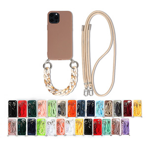 Cho Iphone 15 Pro Max Trường Hợp Với Crossbody Dây Đeo <span class=keywords><strong>Iphones</strong></span> 15 Cộng Với 14 Pro 13 Mini 12 11 XR 7 8 Điện Thoại Di Động Chuỗi Vòng Đeo Tay Bìa - Product Image 1