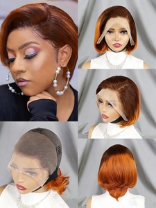 Parrucca 100% Capelli Umani Vergini Naturali # Parrucca Corta Pixie Cut 4/27 Colori, Frontale in Pizzo 13x4 Pre-Sfoltita, Parrucche Bob 2026 Disponibili Ora - Product Image 6