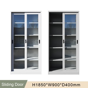 Dos Gabinetes Metálicos <span class=keywords><strong>con</strong></span> <span class=keywords><strong>Puertas</strong></span> Corredizas, Archivador <span class=keywords><strong>de</strong></span> <span class=keywords><strong>Oficina</strong></span> <span class=keywords><strong>con</strong></span> Puerta <span class=keywords><strong>de</strong></span> Vidrio Corrediza, Gabinete Metálico <span class=keywords><strong>con</strong></span> Estante, Armario <span class=keywords><strong>de</strong></span> Almacenamiento <span class=keywords><strong>de</strong></span> Acero - Product Image 1