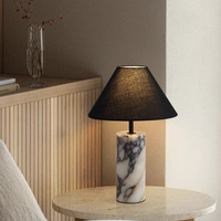 Lampe de bureau murale moderne et minimaliste en marbre naturel et fer, motif paon, pour chambre à coucher, chevet, salon, ambiance haut de gamme