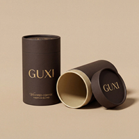 Boîte d'emballage cylindrique pour grains de café en papier imprimé sur mesure, tube en papier écologique, tube rond en carton