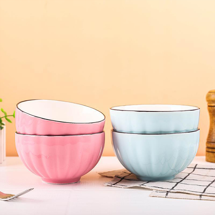 Wholesales Amazon top seller big color ceramic ramen bowl soup noodles bowl