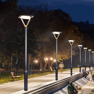 Lampadaire LED Solaire 2700K Blanc Chaud Doux Corps en Laiton IP66 Éclairage Routier Extérieur Détecteur de Mouvement Angle de Faisceau 144° - Product Image 6