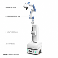 Robot mobile collaboratif Nova23kg AGV à 6 axes avec bras PLC, solutions OEM personnalisées pour l'automatisation d'usine et la manutention de l'acier inoxydable