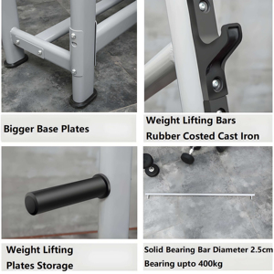 <span class=keywords><strong>Banc</strong></span> de musculation inclinable et réglable DINUO avec support pour barre et haltères, idéal pour l'entraînement en salle de sport ou à domicile - Product Image 3