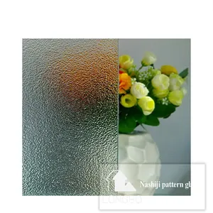 Chinese supplier sale cheap price custom decorative cast crystal nashiji pattern glass