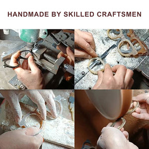 Gafas de Sol de cuerno de búfalo para hombre, gafas redondas de lujo, gafas ovaladas suntuosas, gafas de sol - Product Image 6