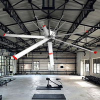 Grand ventilateur de plafond industriel à aimant permanent HVLS 20ft pour le refroidissement d'atelier PMSM