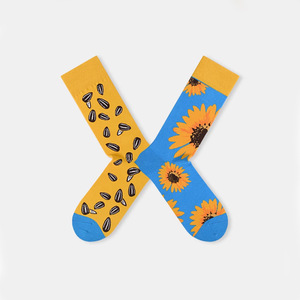 <span class=keywords><strong>Chaussettes</strong></span> AB unisexes en coton doux tricoté respirant pour le quotidien pour le printemps, l'automne et l'extérieur. - Product Image 2