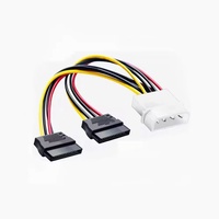 Cable divisor de alimentación de 4 pines IDE Molex a doble SATA de 15 pines en Y