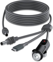 Cable Mini Starlink 3 en 1 de 15 pies/5 m, USB-C/Cargador de Coche/Alimentación CC a CC, Reemplazo Impermeable