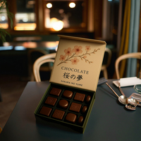 Boîte Cadeau Personnalisée de Luxe pour Chocolats, Sans Sucre, avec Poignée, en Carton Kraft Ondulé Écologique, Fermeture Magnétique, Personnalisable