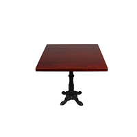 Dessus de table basse Design hêtre massif couleur acajou dessus en bois Table carrée pour la maison hôtel et restaurant