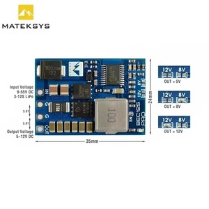 MATEKSYS BEC12S-PRO Protezione Termica 9-55V 5V/8V/12V-5A Telecomando in Plastica per Aeromodelli Confezionato in Sacchetto - Product Image 3