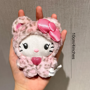 Mặt Dây chuyền sang trọng 4 inch/10cm-Da Báo in màu Vàng, móc khóa Thú nhồi bông mềm mại, quyến rũ túi dễ thương, sinh nhật tuyệt vời bất ngờ - Product Image 6