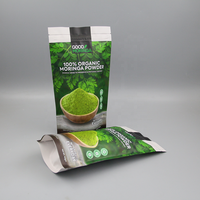 Sachets Doypack personnalisés imprimés en couleur, 100 grammes, 150 grammes, sachet de poudre de Moringa, emballage de complément alimentaire, sachets alimentaires debout