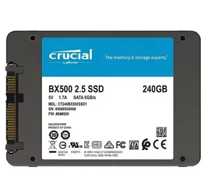 Vendita calda cruciale BX500 240GB 480GB 500GB 1TB SSD 2.5 "3D NAND SATA 3.0 Hard Drivel per il Computer portatile e Desktop del Computer