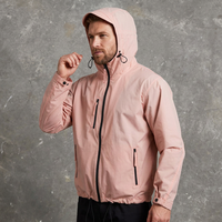 Veste coupe-vent en nylon personnalisée, coupe-vent léger à fermeture éclair avec capuche pour homme, veste réfléchissante pour homme, fabricant