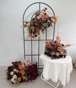 Usine Oem <span class=keywords><strong>Taille</strong></span> personnalisée Artificielle Bébé S Souffle et Rose Boules de fleurs Centres de table pour la décoration de fête d'événement de mariage - Product Image 5
