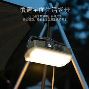Camping Lamp <b>Led</b> Magnetic <b>Work</b> <b>Light</b> Usb Charging With Hook Warning <b>Light</b> Outdoor Tent Lighting - Product Image 3