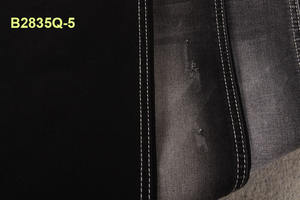 Wholesale高品質ブラックコットンスパンデックスジーンズデニム生地の在庫ロット - Product Image 3