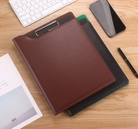 Carpeta A4 de Cuero PU para Negocios, Carpeta de Gerencia con Pin, Suministros de Oficina para Reuniones de Ventas, Logotipo Personalizado