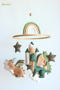 <span class=keywords><strong>Cuento</strong></span> <span class=keywords><strong>de</strong></span> hadas respetuoso con el medio ambiente hecho a mano Castillo Animal <span class=keywords><strong>fieltro</strong></span> juguetes personalizado dragón bebé cuna móvil para decoración <span class=keywords><strong>de</strong></span> guardería - Product Image 4
