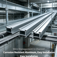 Profilé d'extrusion en aluminium en U sur mesure, rail de support 6063 6061 pour mur rideau, protection de machine et panneau solaire